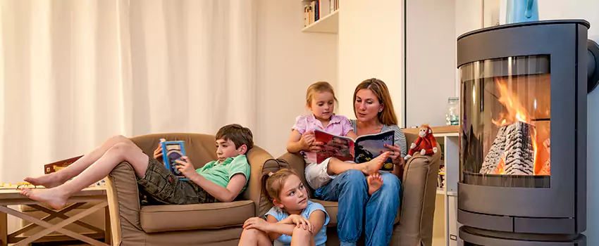 Outdoor Morso Fireplace Broken Screen Replacement in Collingwood, Ontario