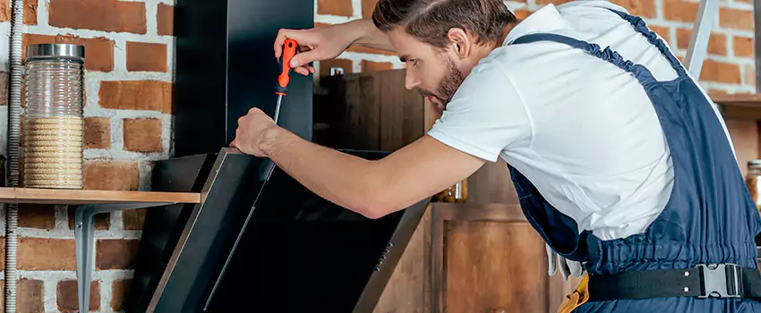 Old Rusted Metal Fireplace Repair And Replacement in Collingwood, ON